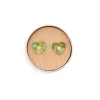 Coat Of Arms Tin Heart Stud Earrings