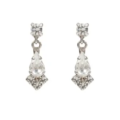Crystal Decagon Earrings