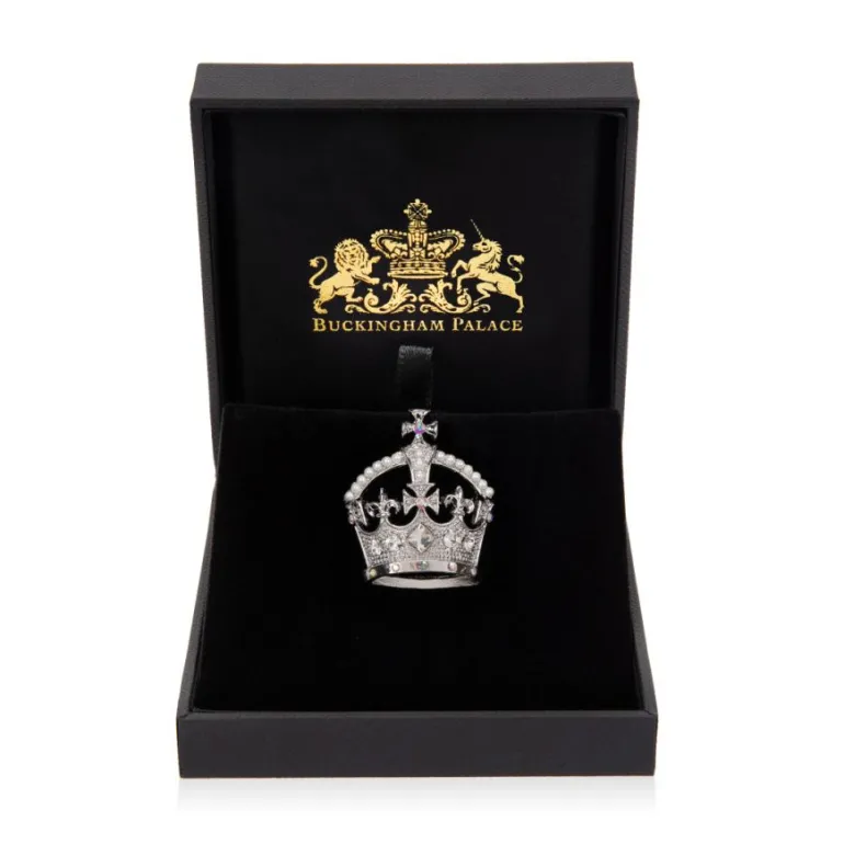 Silver Crown Brooch