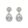 Silver Drop Teardrop Earrings